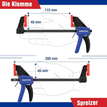 Mini Einhandzwinge und Federzwinge Set 8tlg. Holzbearbeitung