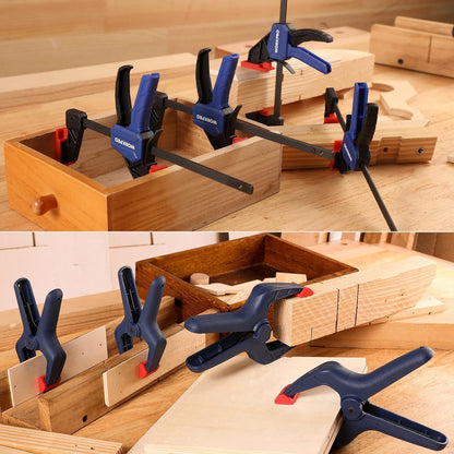 Mini Einhandzwinge und Federzwinge Set 8tlg. Holzbearbeitung