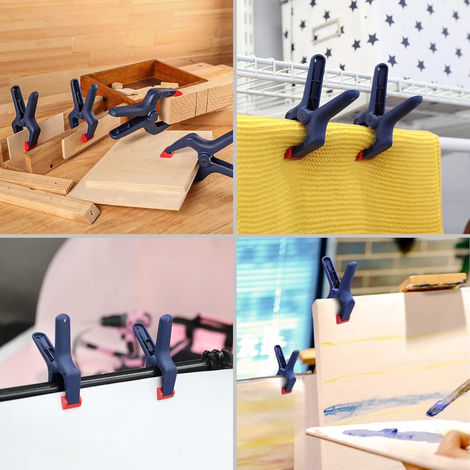WORKPRO Mini Einhandzwinge und Federzwinge Set 8-tlg. Holzbearbeitung Clamp