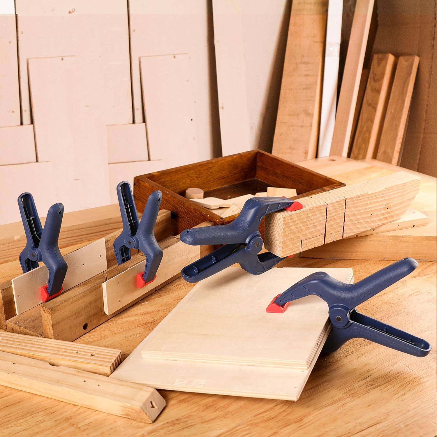 WORKPRO Mini Einhandzwinge und Federzwinge Set 8-tlg. Holzbearbeitung Clamp