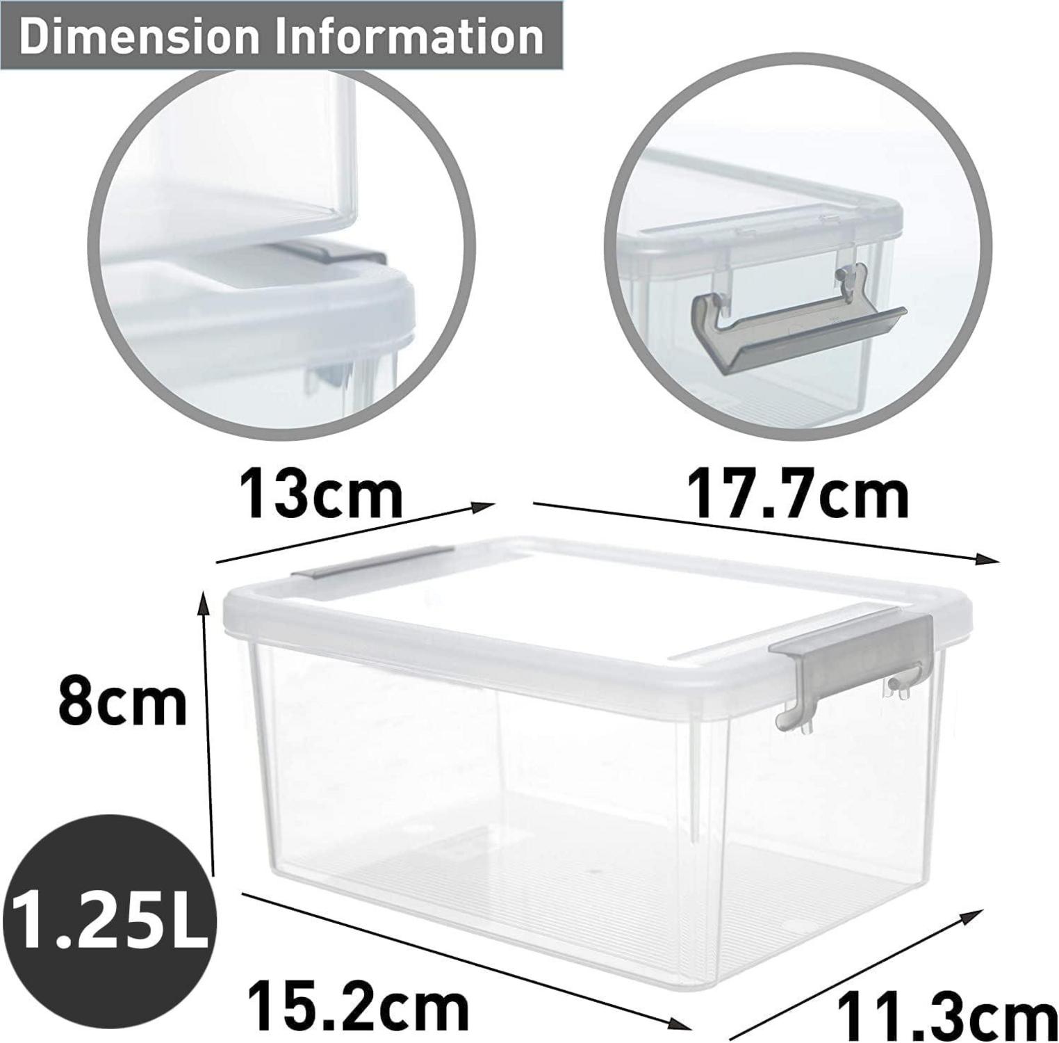 Citylife 10er-Set 1.25L Klein Stapelbare Aufbewahrungsboxen