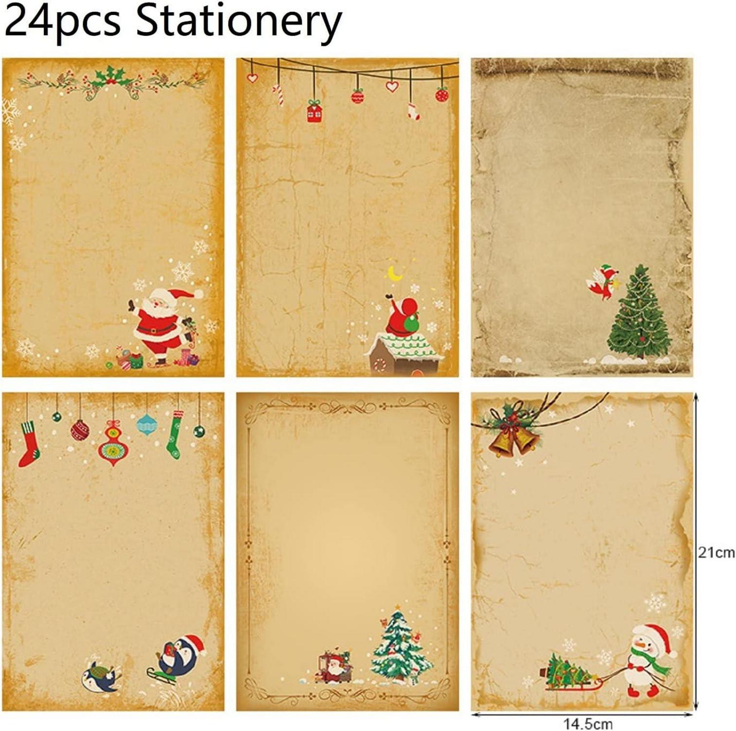 Weihnachts Briefpapier Umschlag Set 24 Stück