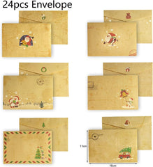Weihnachts Briefpapier Umschlag Set 24 Stück Weihnachtskarte