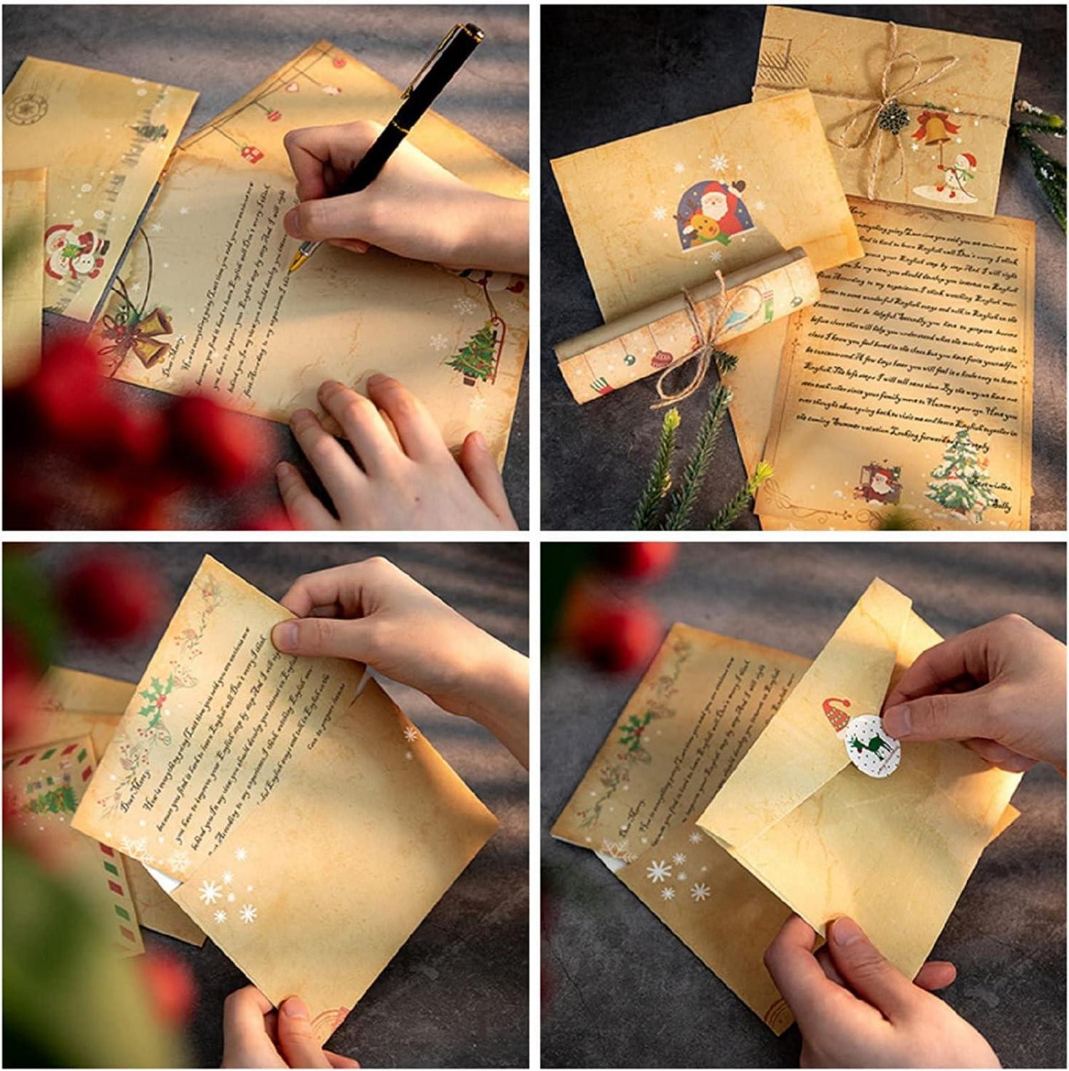 Weihnachts Briefpapier Umschlag Set 24 Stück Weihnachtskarten