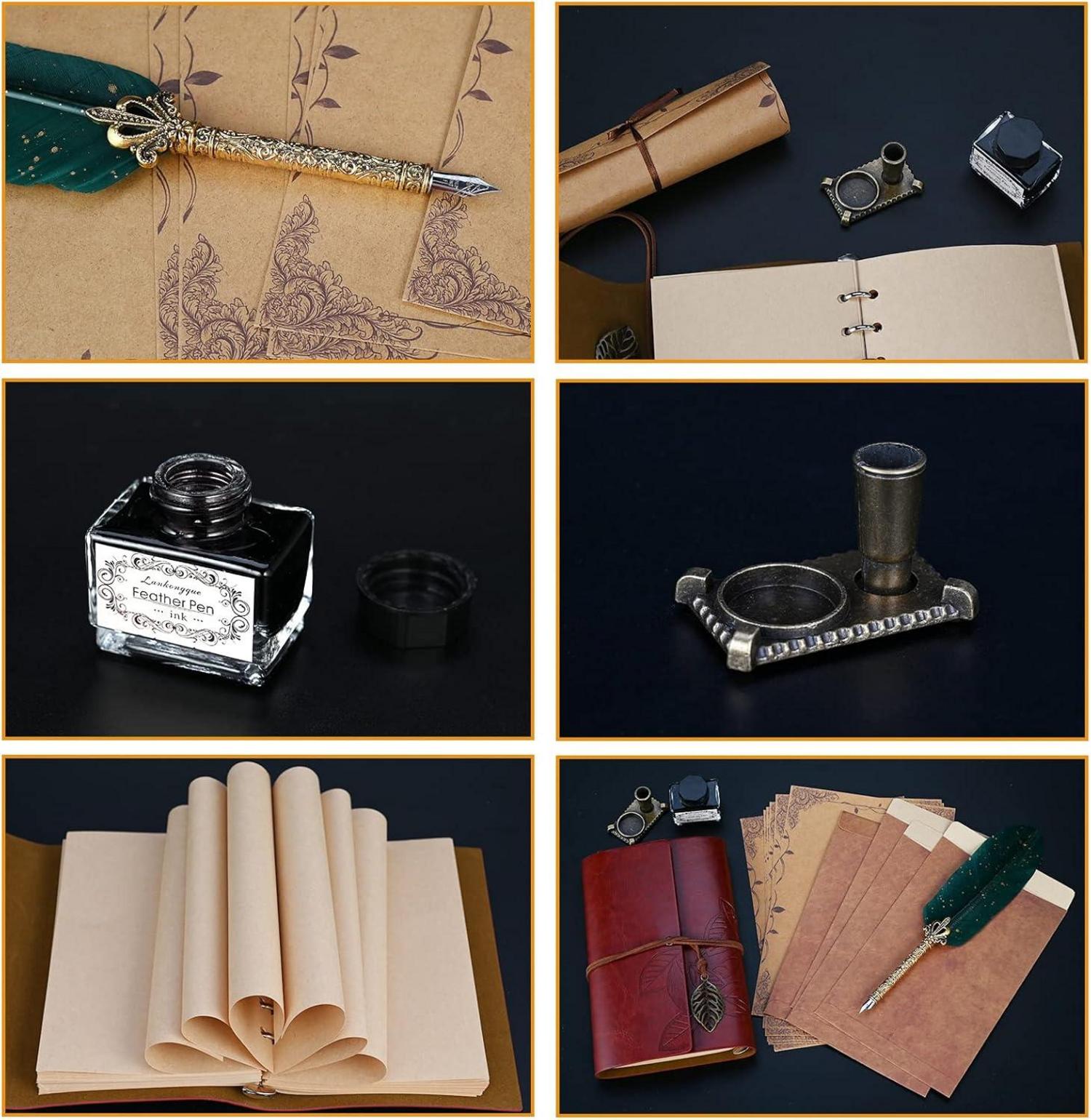 Kalligraphie Schreibfeder Set Vintage Dip Pen Handgemacht Federn Ink