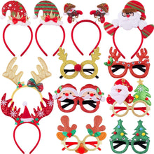 12-teiliges Lustiges Weihnachts Stirnband und Brillen Set