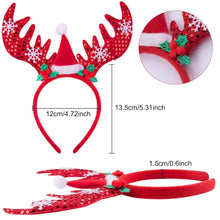 SIQUK Weihnachts Haarreif und Brillen Set - Lustiges Rentier