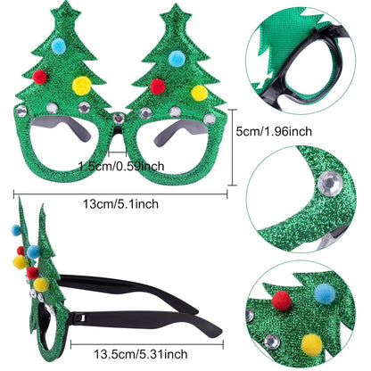 12-teiliges Lustiges Weihnachts Stirnband und Brillen Set