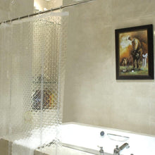 3D Rhombus Transparenter Duschvorhang Anti Schimmel, 120x180 cm