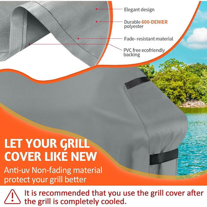 Wetterfeste Grillabdeckung 147x61x122cm – Grau