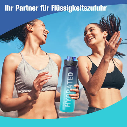 Auslaufsicher Trinkflasche Sport BPA-frei Tritan 1L Gym Camping