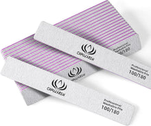 18er Pack Nagelfeilen 100/180 Grit Doppelseitig Einweg in Lila