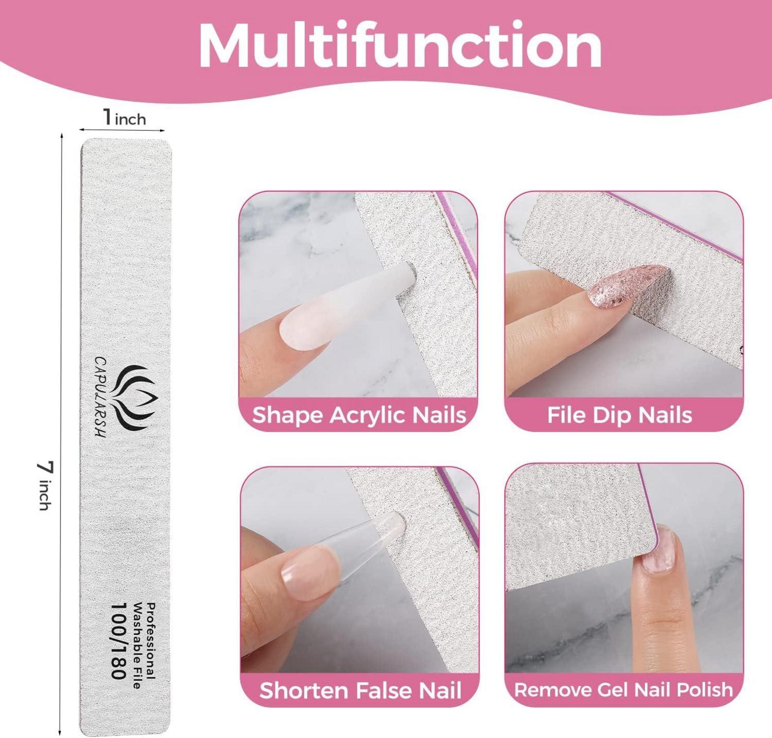 18er Pack Nagelfeilen 100/180 Grit Doppelseitig Einweg in Lila