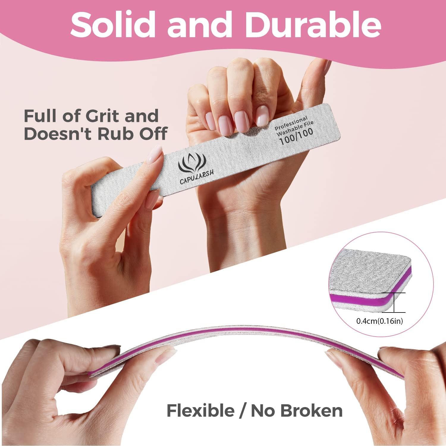 18er Set Nagelfeilen 100/180 Grit Doppelseitig Einweg Gelnägel Lila