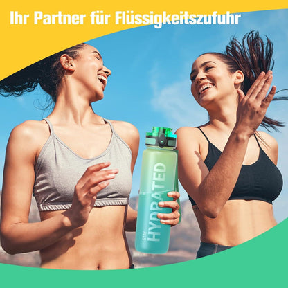 Sahara Sailor Sport Trinkflasche BPA-frei Tritan 1L Auslaufsicher Gym Yog