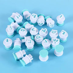 62-teiliges Buchstaben Zahlen Kuchen Fondant Ausstechformen Set