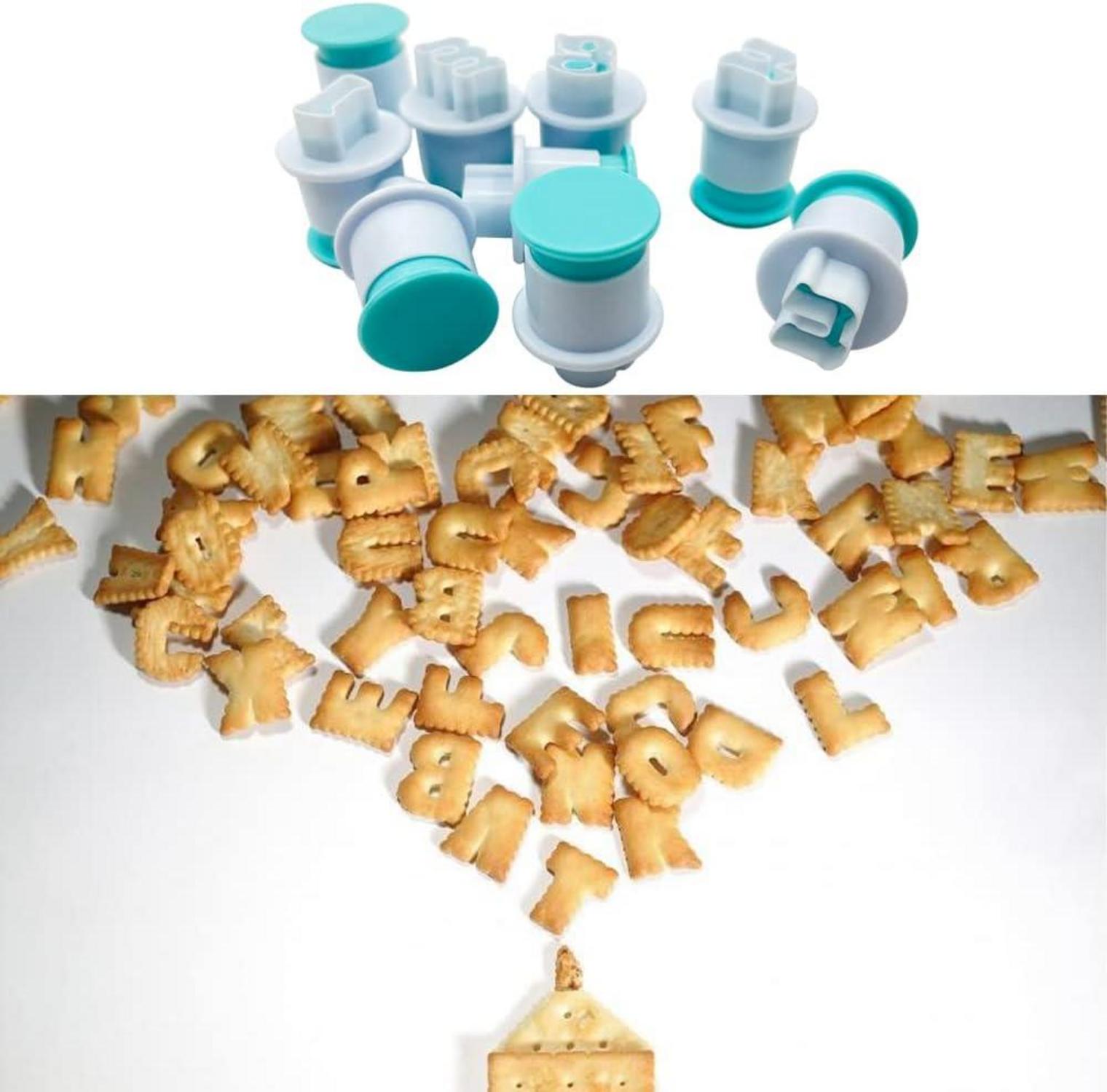 62-teiliges Buchstaben Zahlen Kuchen Fondant Ausstechformen Set