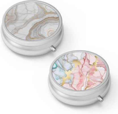 Pillendose 3 Fächer Tragbare Medizin Organizer 2 Stück