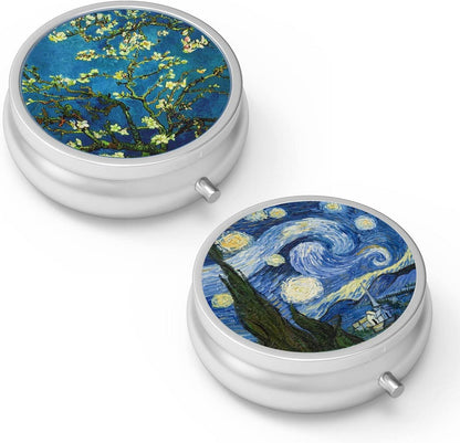 Pillendose 3 Fächer Tragbare Medizin Vitamin Organizer (2 Stück)Van