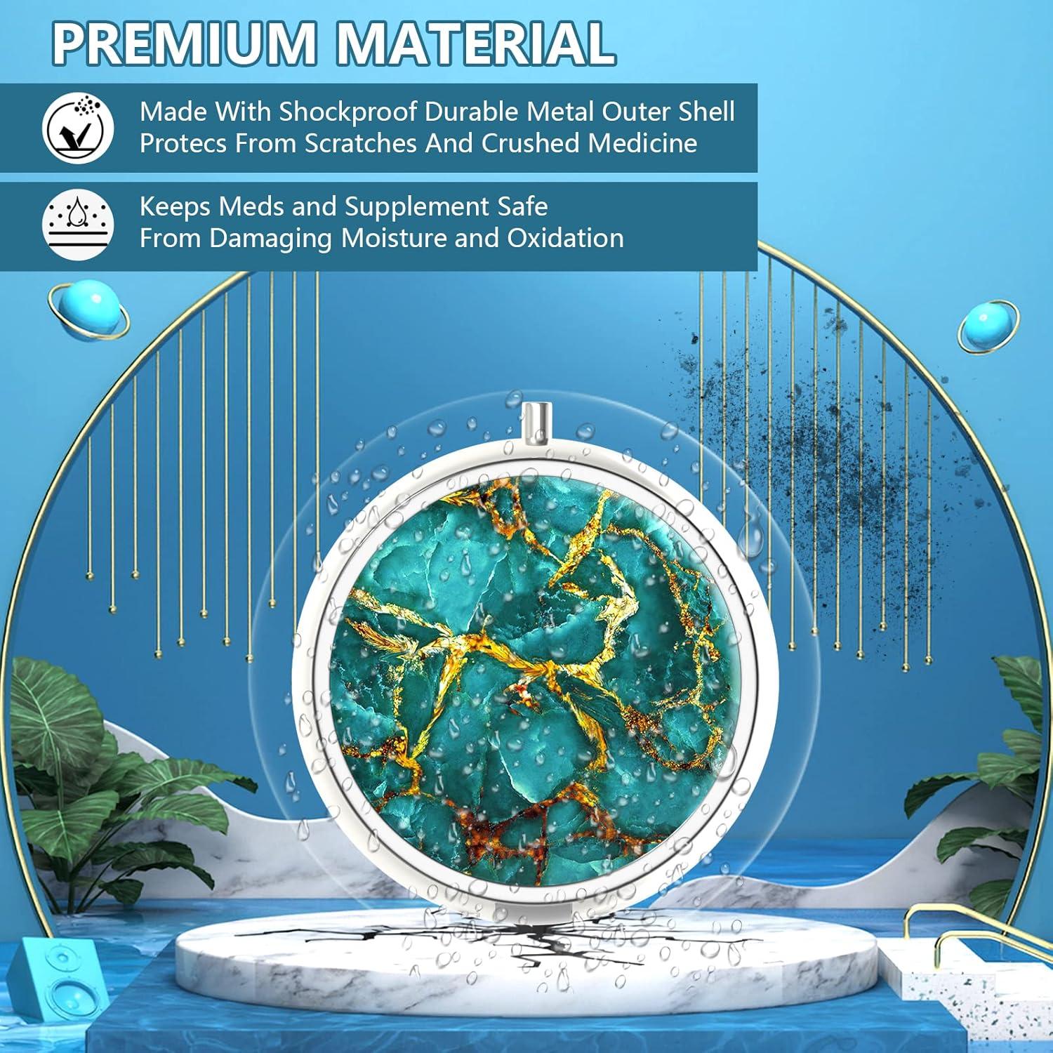 Pillendose 3 Fächer Metall Medizin Vitamin Organizer (2