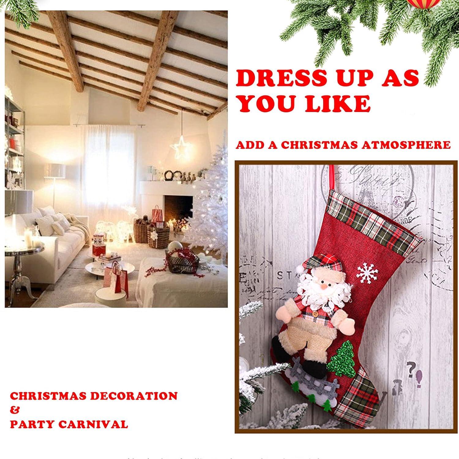 Nikolausstrumpf Set 4er Große Weihnachtsstrumpf Weihnachtsdeko Weihnachtsbaum