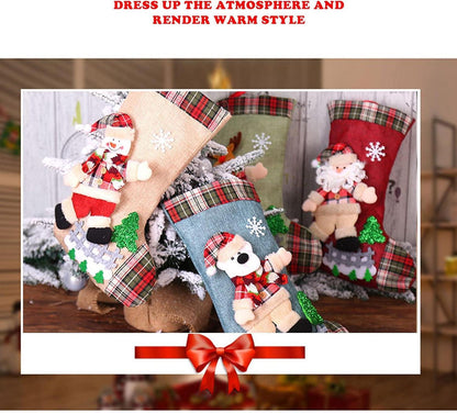 Nikolausstrumpf 4er Set Weihnachtsstiefel Befüllen Geschenkbeutel festliche