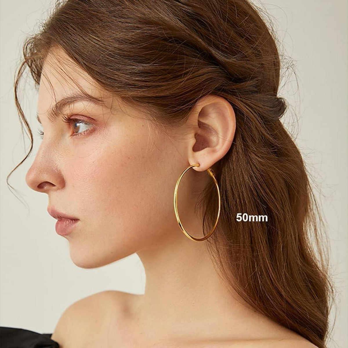 Silber Creolen Set 925 - 40/50/60mm - Silber/Rosegold/Gold