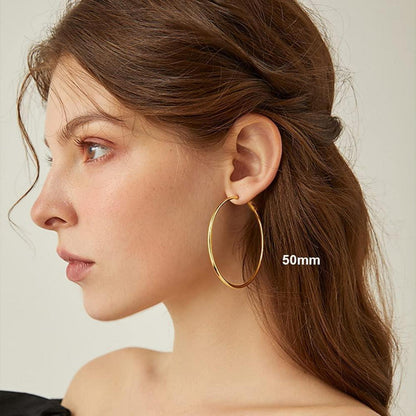 Silber Creolen Set 925 - 40/50/60mm - Silber/Rosegold/Gold