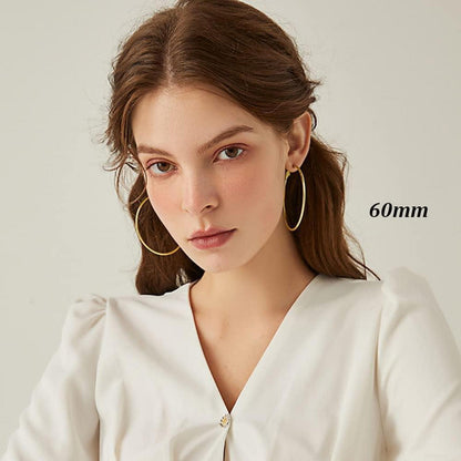Silber Creolen Set 925 - 40/50/60mm - Silber/Rosegold/Gold