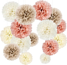 Pompons Deko Set 20-teilig Seidenpapier Vintage Style