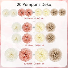 20er Seidenpapier Pompons Hochzeitsdeko Vintage Deko