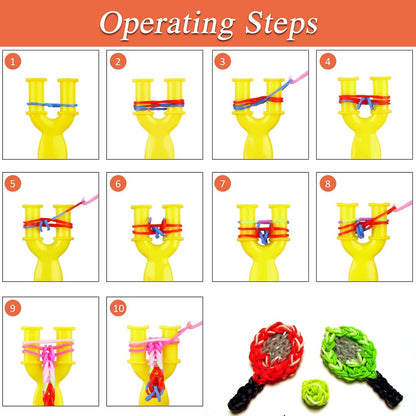 Eokeey 900 Rubber Loops Loom Bänder Set Häkelnadeln Mädchen Jungen DIY