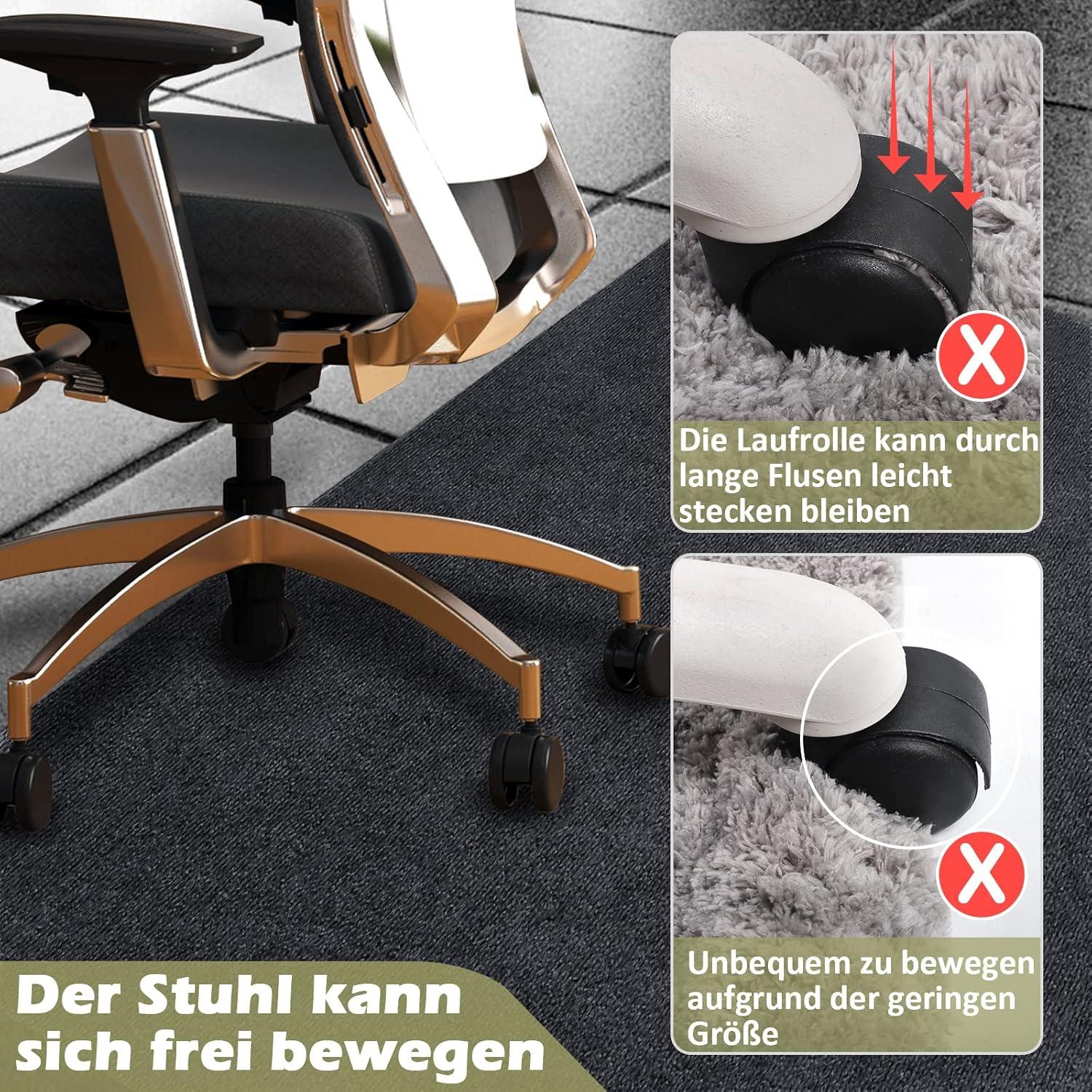 Hartboden-Stuhlunterlage 90x140 cm 4mm Schwarz