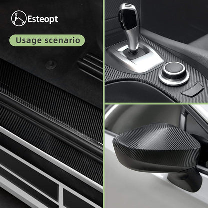 Carbon Folie Schwarz 5cm*10m | Kohlefaser Aufkleber