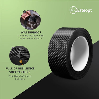 Carbon Folie Schwarz 5cm*10m | Kohlefaser Aufkleber