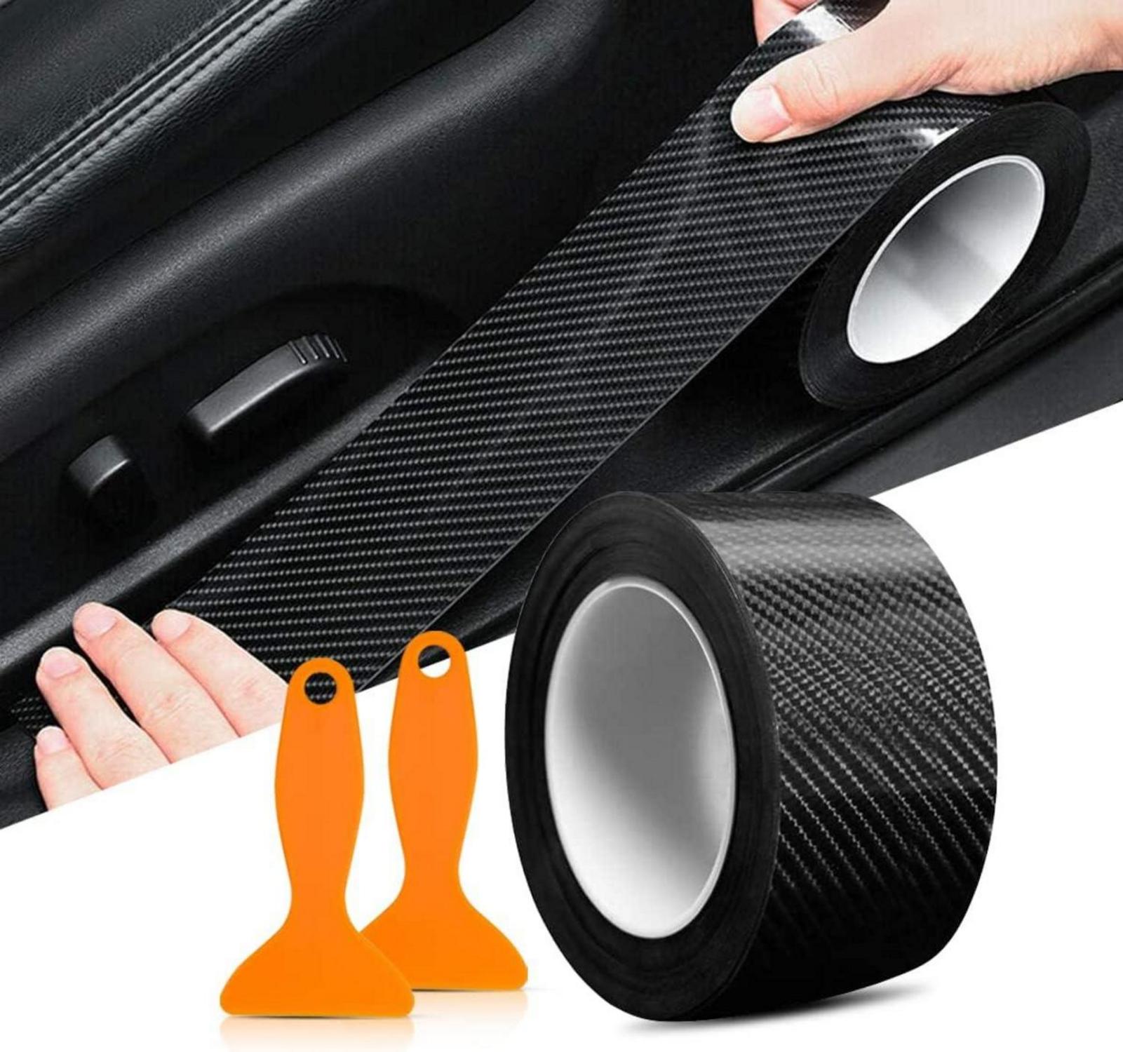 Carbon Folie 5cm*10m Schwarz Selbstklebend Lackschutzfolie
