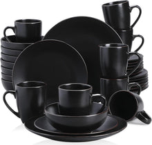 Steingut Tafelservice Vintage MODA Schwarz