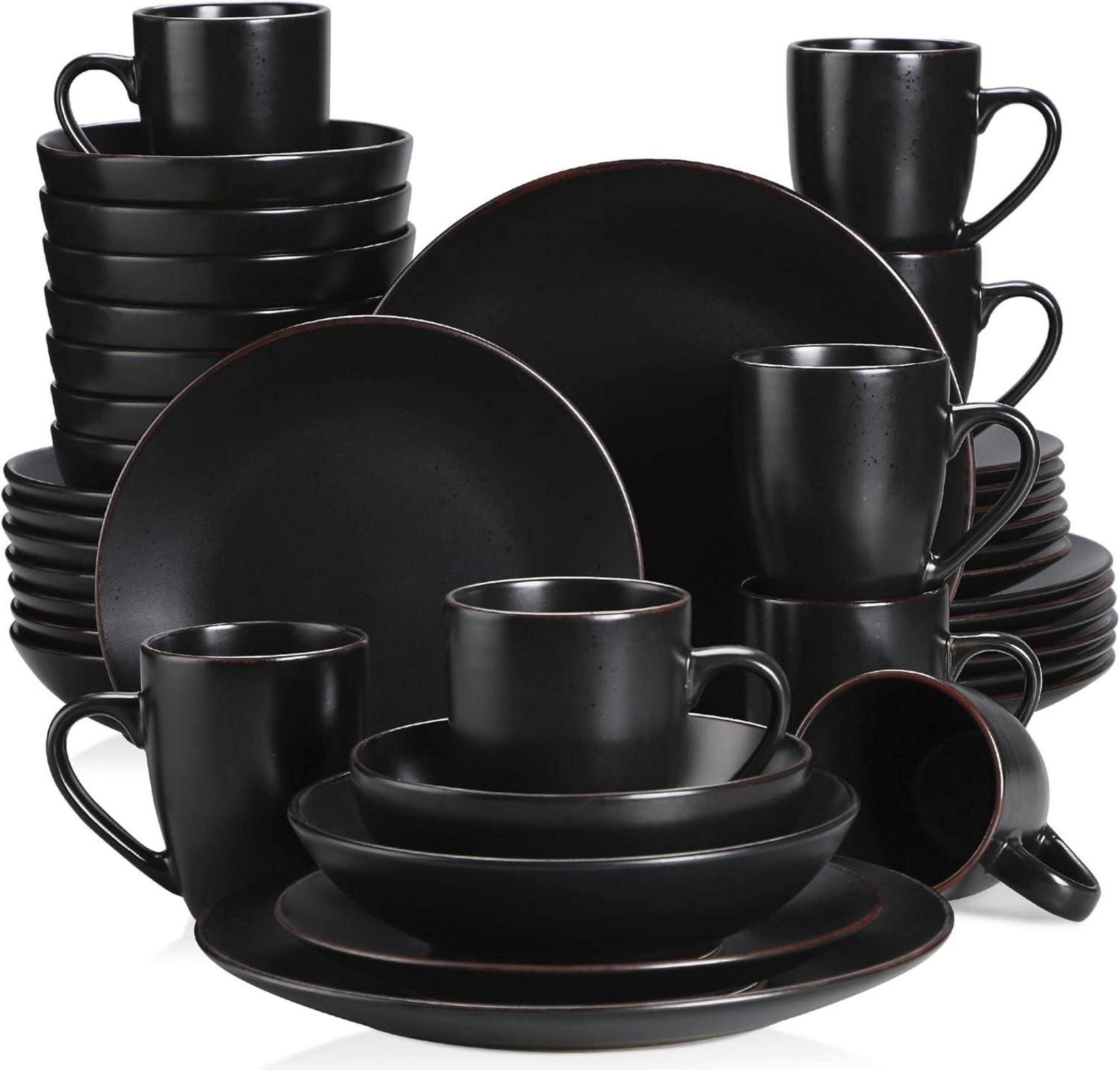 Vintage Steingut Tafelservice 40-teilig mit Naturfarben