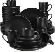Vintage Steingut Tafelservice 40-teilig mit Naturfarben