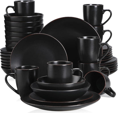 Vintage Steingut Tafelservice 40-teilig mit Naturfarben