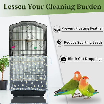 Vogelkäfig Abdeckung Gänseblümchen Design Samenfänger 200 x