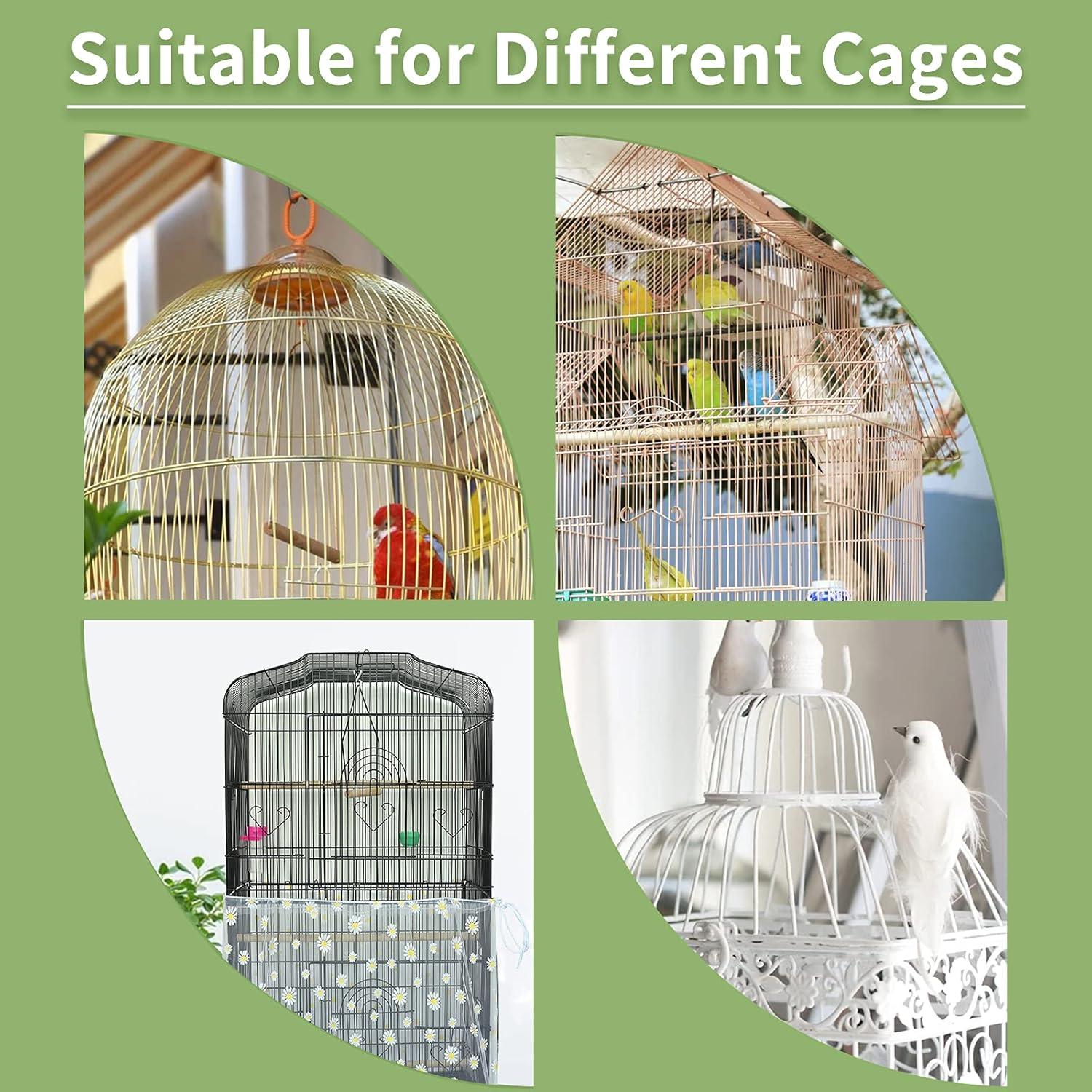 Vogelkäfig Abdeckung Gänseblümchen Design 200 x 40 cm Weiße