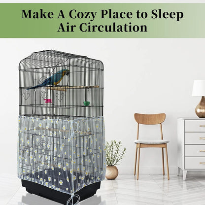 Vogelkäfig Abdeckung Gänseblümchen Design 78,7 x 15,7 Zoll