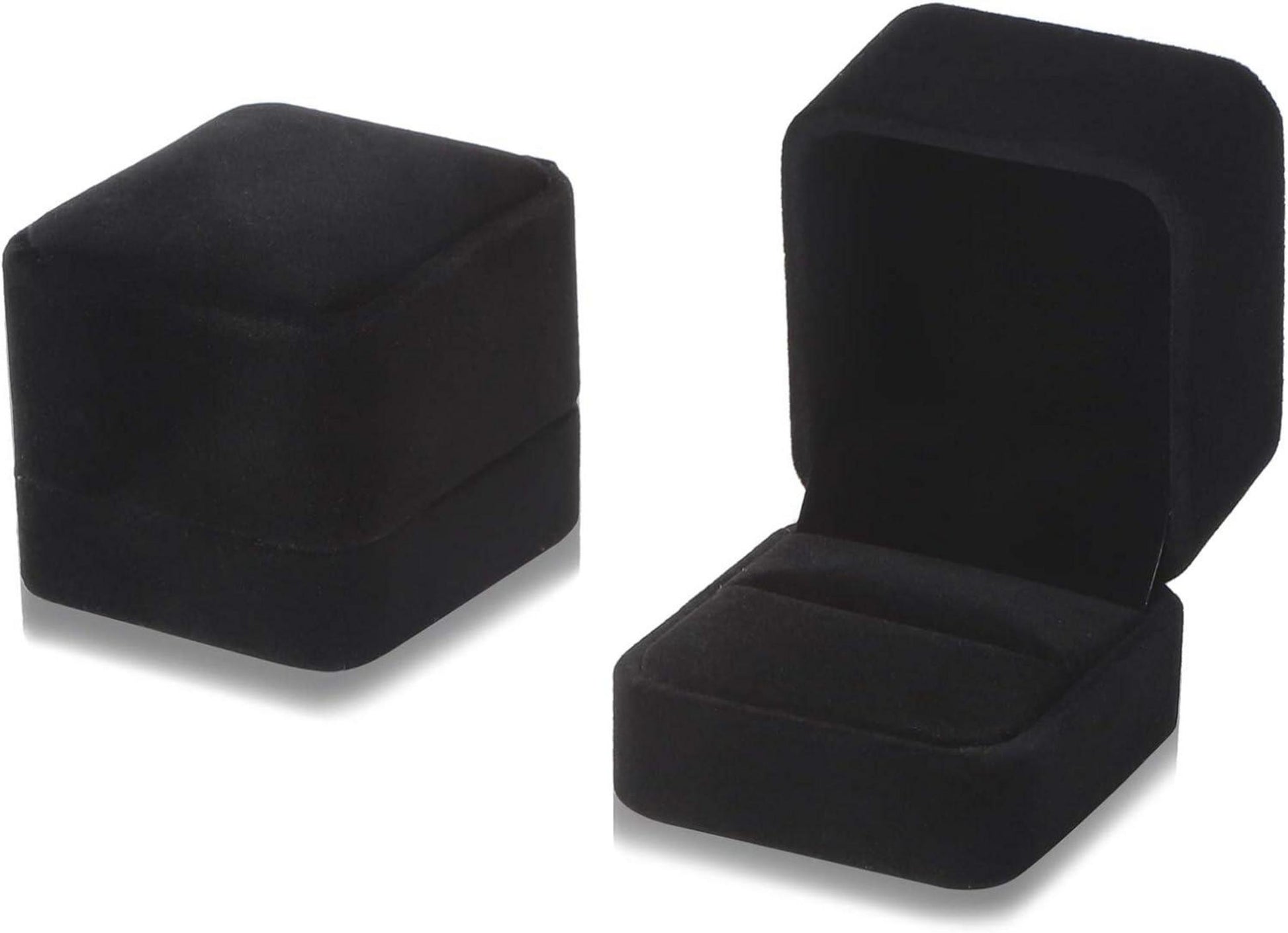 Ringschachtel Samt 2er Set für Ringe Ohrringe Valentinstag