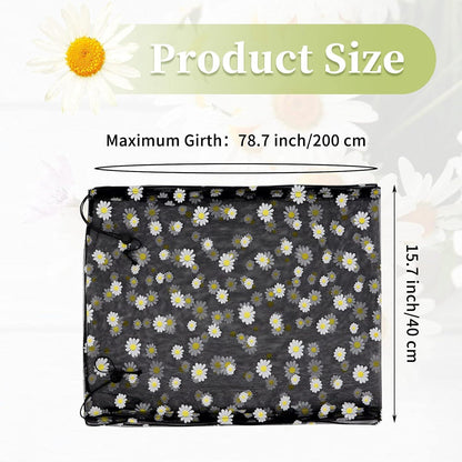 Vogelkäfig Abdeckung Gänseblümchen Design Einstellbar Schwarz