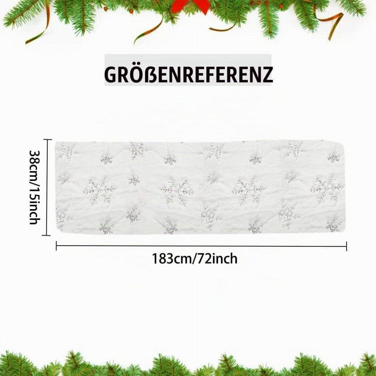 Herbst Tischläufer Schneeflocke Modern 38x180 cm