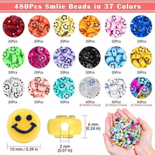 480 Stück Smiley Perlen Acryl Leuchtperlen DIY Bastelperlen