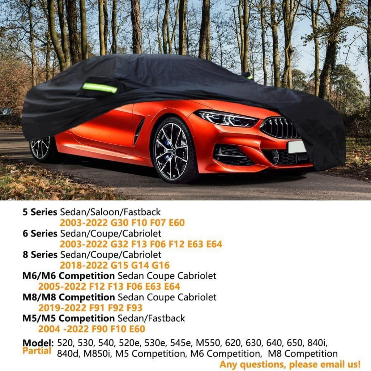 Autoabdeckung wasserdicht für BMW 5er/6er/8er Limousine Coupe Cabrio