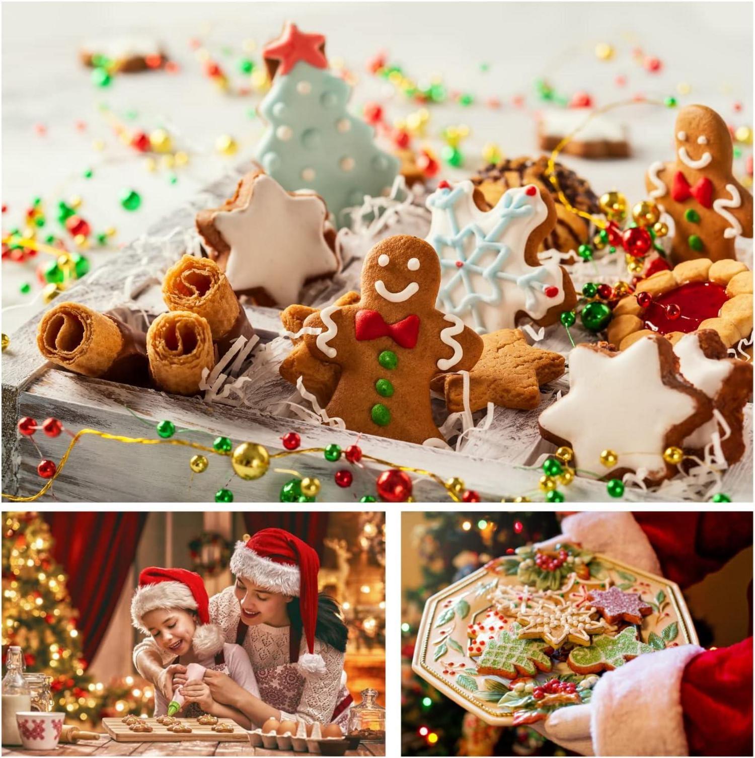 3-teiliges Weihnachts-Ausstecher-Set Lebkuchenmann Schneeflocke Weihnachtsbaumform