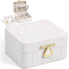 Kleine Reise Schmuckschatulle Diamant Leder Schmuckbox